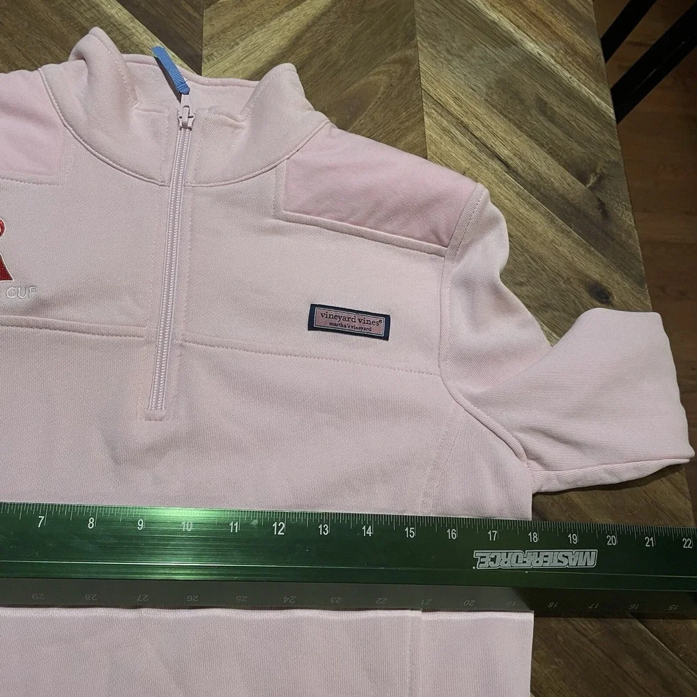 Vinyard Vines‎ Sweater Americas Cup Logos Patch 1/4 Zip Pullover Womens  Small